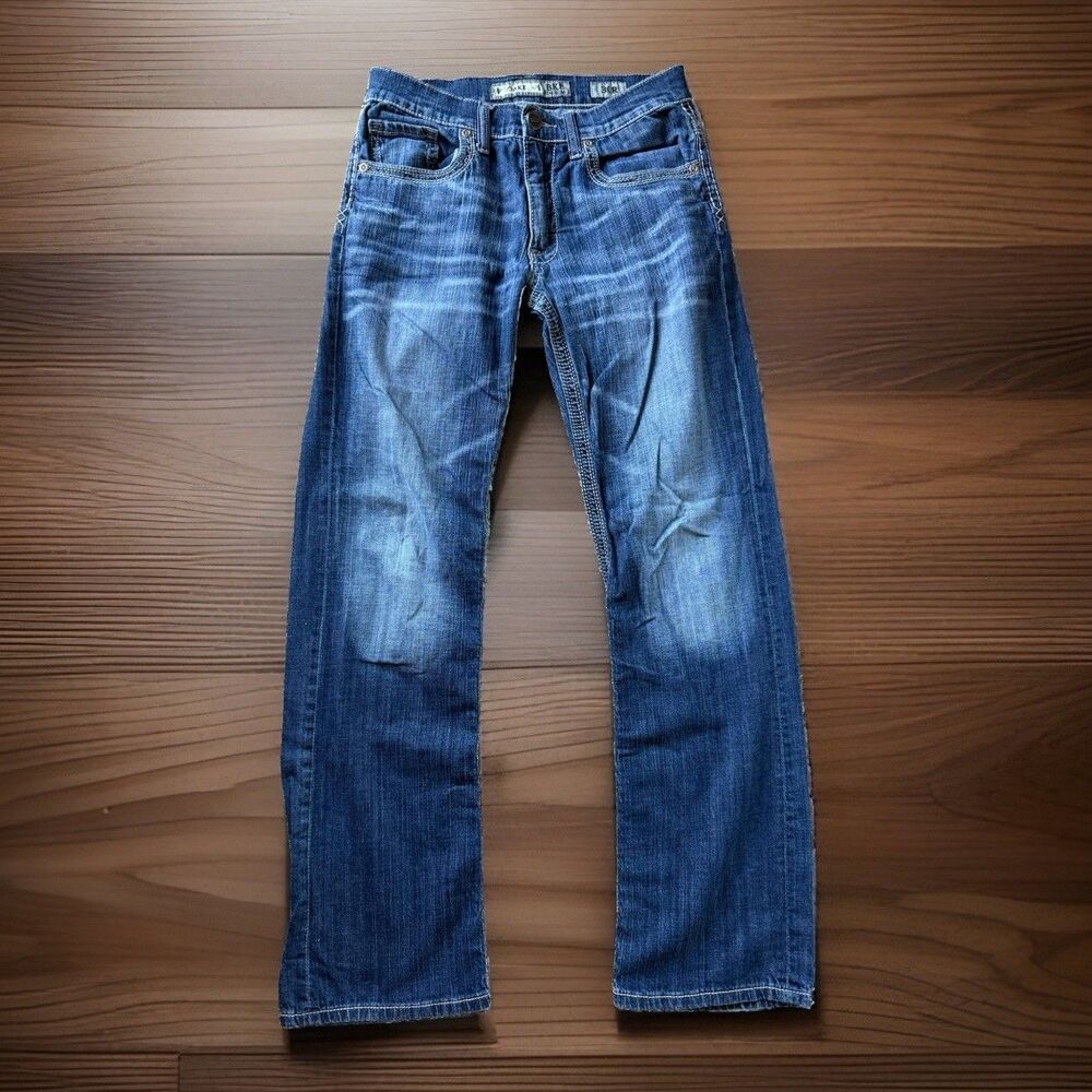 🔥BKE Buckle jake bootcut jeans men's 30R (fits 30x32) blue 🔥Sick Fade🔥 denim